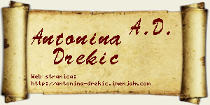Antonina Drekić vizit kartica